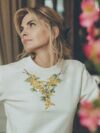 Свитшот "Мимоза" вышивка